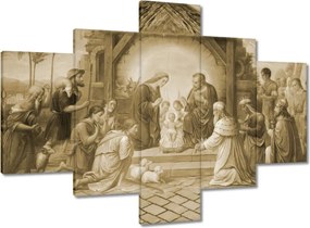 Vászonkép 100x70 Szépia színű jászol