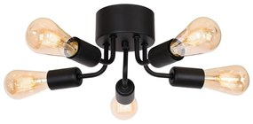 Csillár BRENDA 5xE27/60W/230V fekete