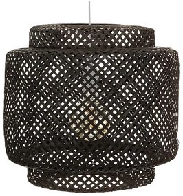 Atmosphera - Csillár zsinóron LIBY 1xE27/40W/230V bambusz/fekete