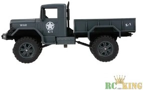 Nagy WLToys Full Finomvezérlésű 1:12 Dodge Military Truck Pakolható M35 2.4GHz 4WD Katonai Teherautó Modell 1.2Kg Teherbírás 15km/h