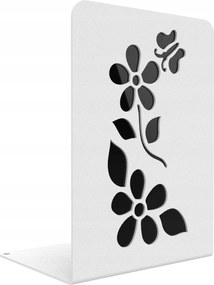 Könyvtámasz Virágok pillangóval fehér