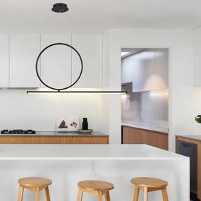 LED Csillár zsinóron LED/32W/230V 3000K fekete