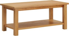 vidaXL tömör tölgyfa dohányzóasztal 90 x 45 x 40 cm