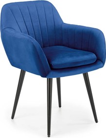 Velúr kárpitozott szék fésülködőasztalhoz, nappaliba, étkezőbe kék K429
