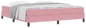 Boxspring ágy matraccal Rózsaszín 180 x 200 cm Bársony