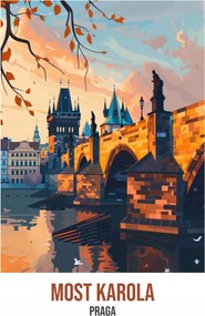 Poszter 70x100cm Károly híd