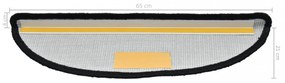15 db fekete lépcsőszőnyeg 65 x 21 x 4 cm