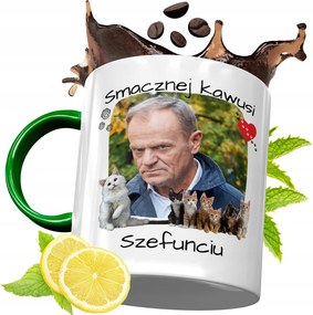 Donald Tusk Zöld Bögre Ajándék Nyomtatott Fotóval