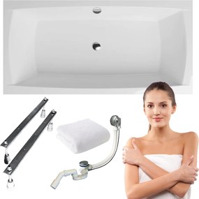 Polimat Téglalap alakú kád 140x70 Apri szifon