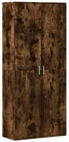 füstös tölgy színű szerelt fa magasszekrény 80 x 35 x 180 cm