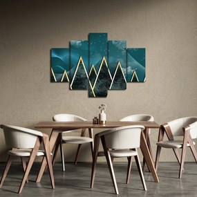 Kép - telihold az arany hegyek felett (150x105 cm)
