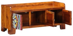 Cipőpad 90x35x40 cm Tömör Akácia