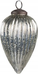 Karácsonyi gömb ezüst 6*12 cm 6x12 cm