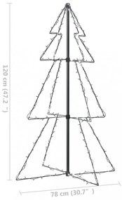 160 LED-es beltéri/kültéri kúp alakú karácsonyfa 78 x 120 cm