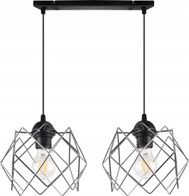 Mennyezeti Lámpa Függeszték Csillár Díszléc Loft Ezüst Lámpabúra Króm Étkező