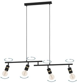 Eglo 900177 - Csillár zsinóron LURONE 4xE27/10W/230V