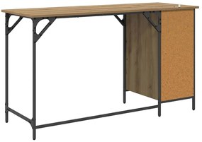 vidaXL Számítógépes asztal Artisan tölgy 131 x 48 x 75 cm Faanyag