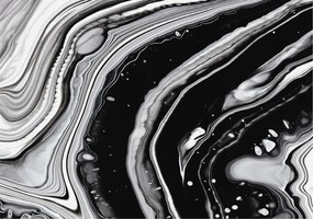 Fotótapéta Flizelin Fal a Hálószobába Monokróm hullámok 208x146