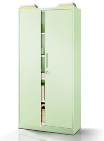 Irodai szekrény, 900 x 1850 x 400 mm, Fresh Style: pasztellzöld