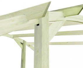 kerti pergola impregnált fenyőfalécekből 180 x 197 x 210 cm