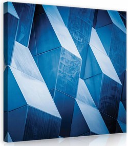 Vászonkép 40x40 Geometriai figurák kék absztrakt minimalizmus fényárnyék