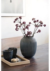 Hammershoi antracitszürke agyagkerámia váza, magasság 20 cm - Kähler Design