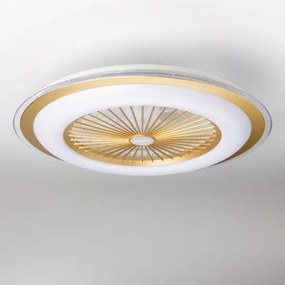 Brilagi - LED Dimmelhető lámpa ventilátorral RONDA LED/48W/230V arany + távirányító