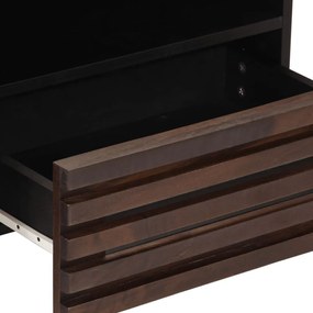 barna tömör mangófa TV-szekrény 80 x 34 x 46 cm