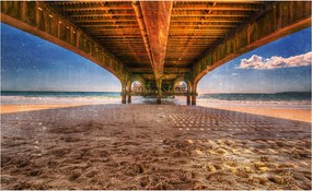 Fotótapéta Tengerpart Ég Homok Vinyl fa 254x184 +ragasztó