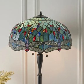 Endon 64069 - Tiffany állólámpa DRAGONFLY 2xE27/60W/230V, Ø 50 cm
