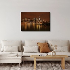 Éjszakai város képe (90x60 cm)