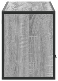 szürke sonoma színű szerelt fa és fém TV-szekrény 100x31x39,5cm