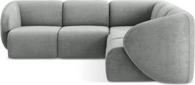 Szürke zsenília sarokkanapé Lani – Makamii