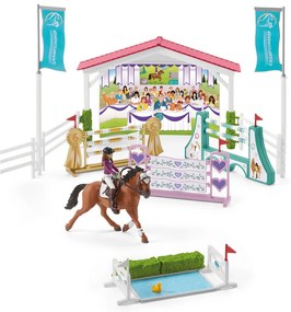 Schleich 42440 VersenypĂĄlya lovakkal Ă©sĂĄpolĂłnĆkkel, mozgathatĂł ĂzĂŒletekkel