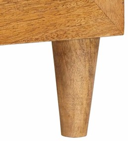 TV szekrény ajtóval Világosbarna 80 x 33 x 46 cm tömör mangófa