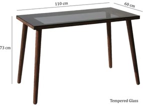 Munkaasztal COZY 73x110 cm fenyő/fekete