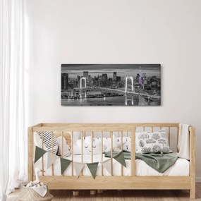 Kép - A nagyváros a lila toronnyal (120x50 cm)