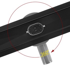Lineáris lefolyó REA Neox pro Black 90