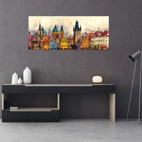 Kép - Ősz a festett városban (120x50 cm)