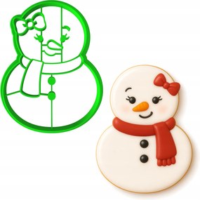 Karácsonyi Mézeskalács Forma Karácsonyra Hóember 8cm