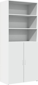 vidaXL fehér szerelt fa magasszekrény 80 x 42,5 x 185 cm