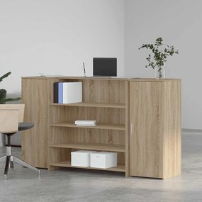 recepciós pult sonoma tölgy 180x50x103,5 cm szerelt fa