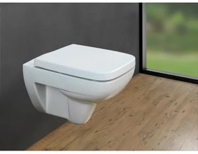 WENKO 24334100-WC-ülőke EXCLUSIVE 46,5x37 cm fehér/ezüst