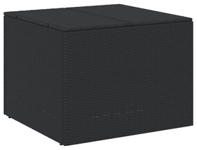 fekete polyrattan kerti tárolóláda 291 L