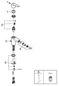GROHE 32281002 - START S bidé csaptelep, fényes króm
