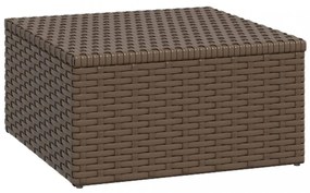 barna polyrattan kerti ülőgarnitúra