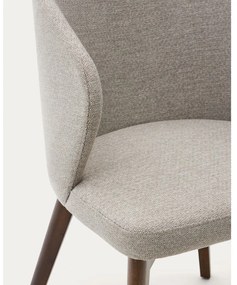 Bézs kárpitozott étkezőfotel Darice – Kave Home