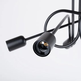 Sollux SL.1435 - Felületre szerelhető csillár  LOOP 5xE27/15W/230V fekete