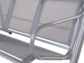 Szürke hintaágy - szövet és fém - BOGART Beliani