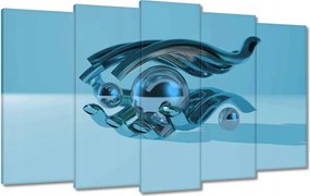 Festmények 100x60 Kék grafika